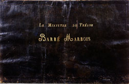 Minister of Treasury Barb Marbois Portfolio, which