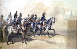 Bonaparte on Horseback in Cairo with His Staff