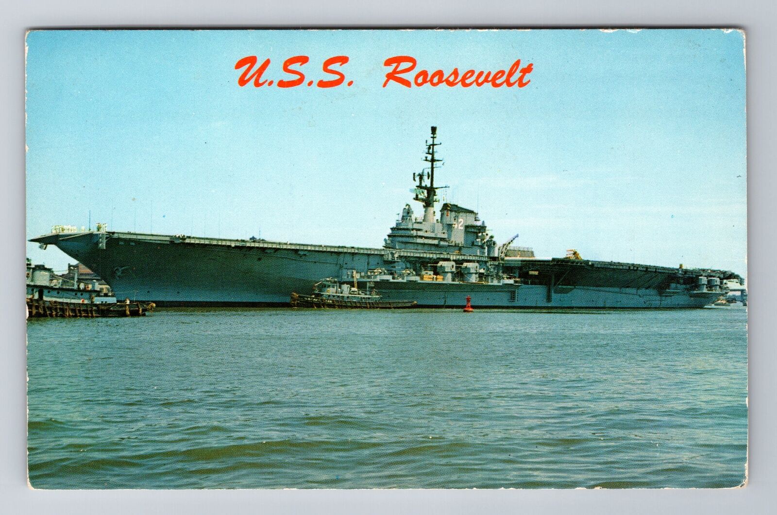 The USS Roosevelt, Ship, Transportation, Antique, Vintage Souvenir Postcard