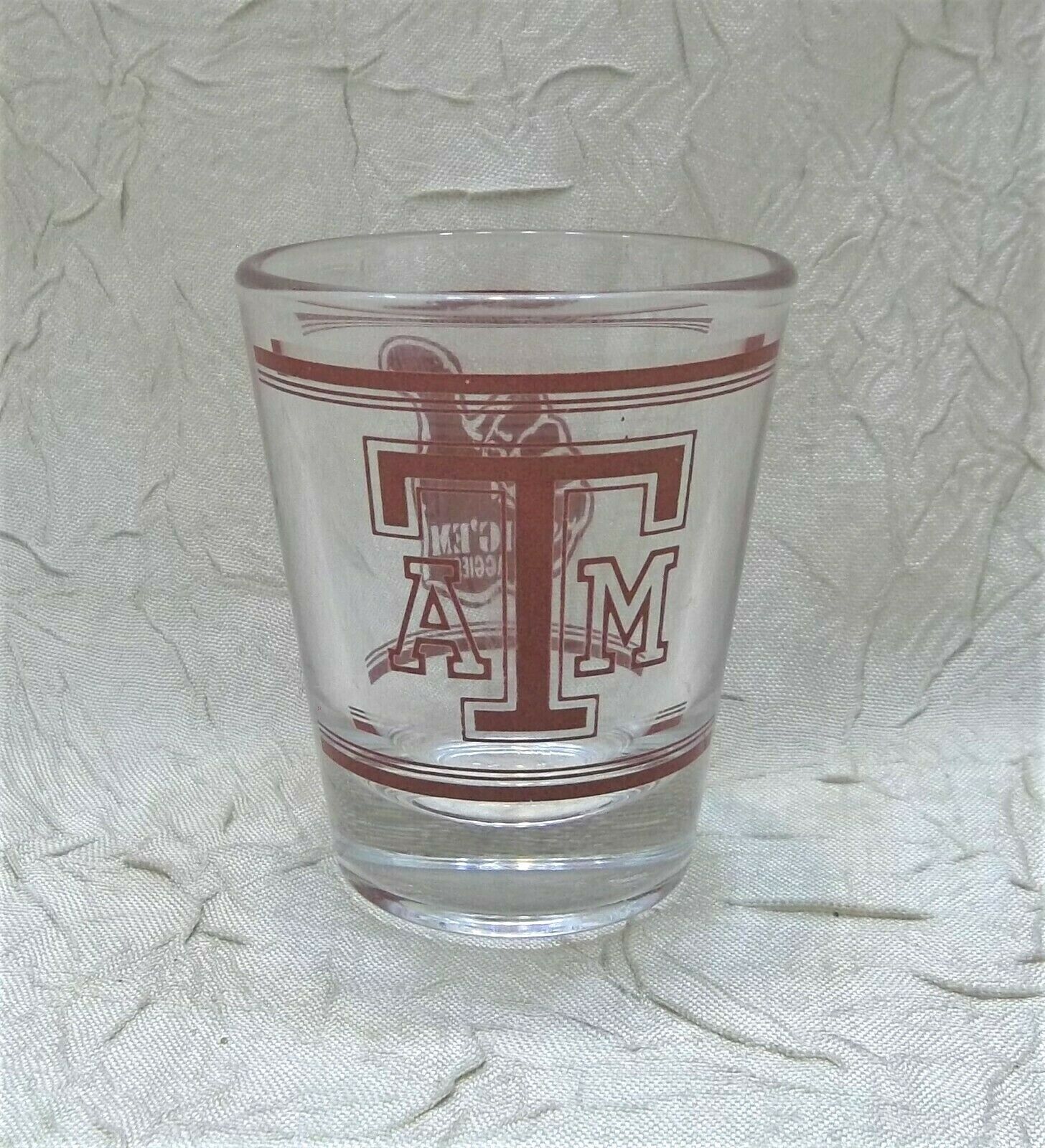 Texas A & M University Shot Glass Gig 'Em Aggies NCAA 