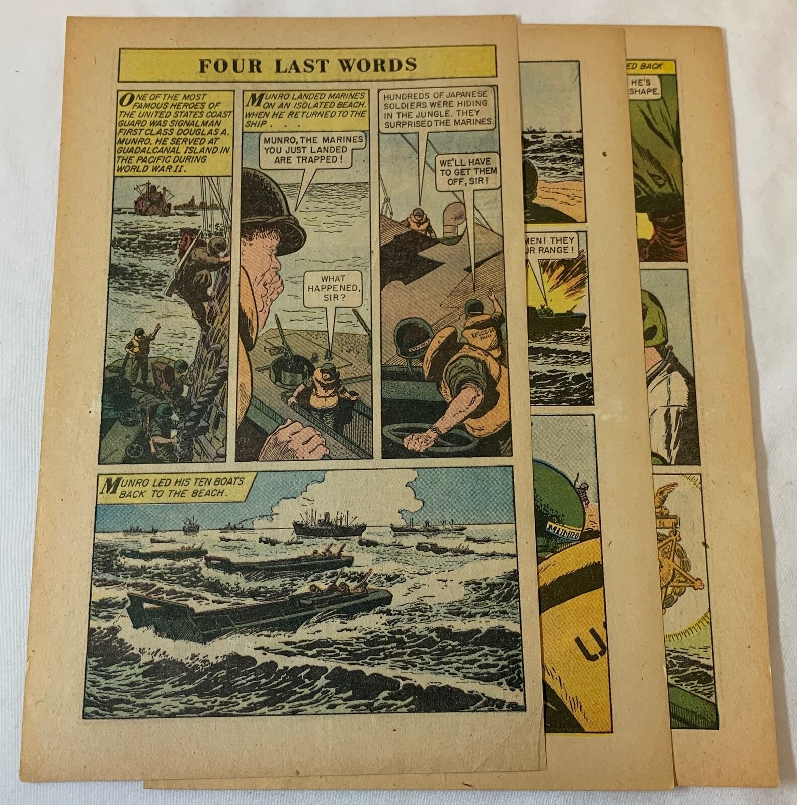 1959 four page cartoon story ~ DOUGLAS A MUNRO The Coast Guard
