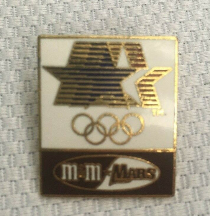 Vintage 1992 USA Olympics Lapel Pin M&M Mars Sponsor Advertisement Collectible