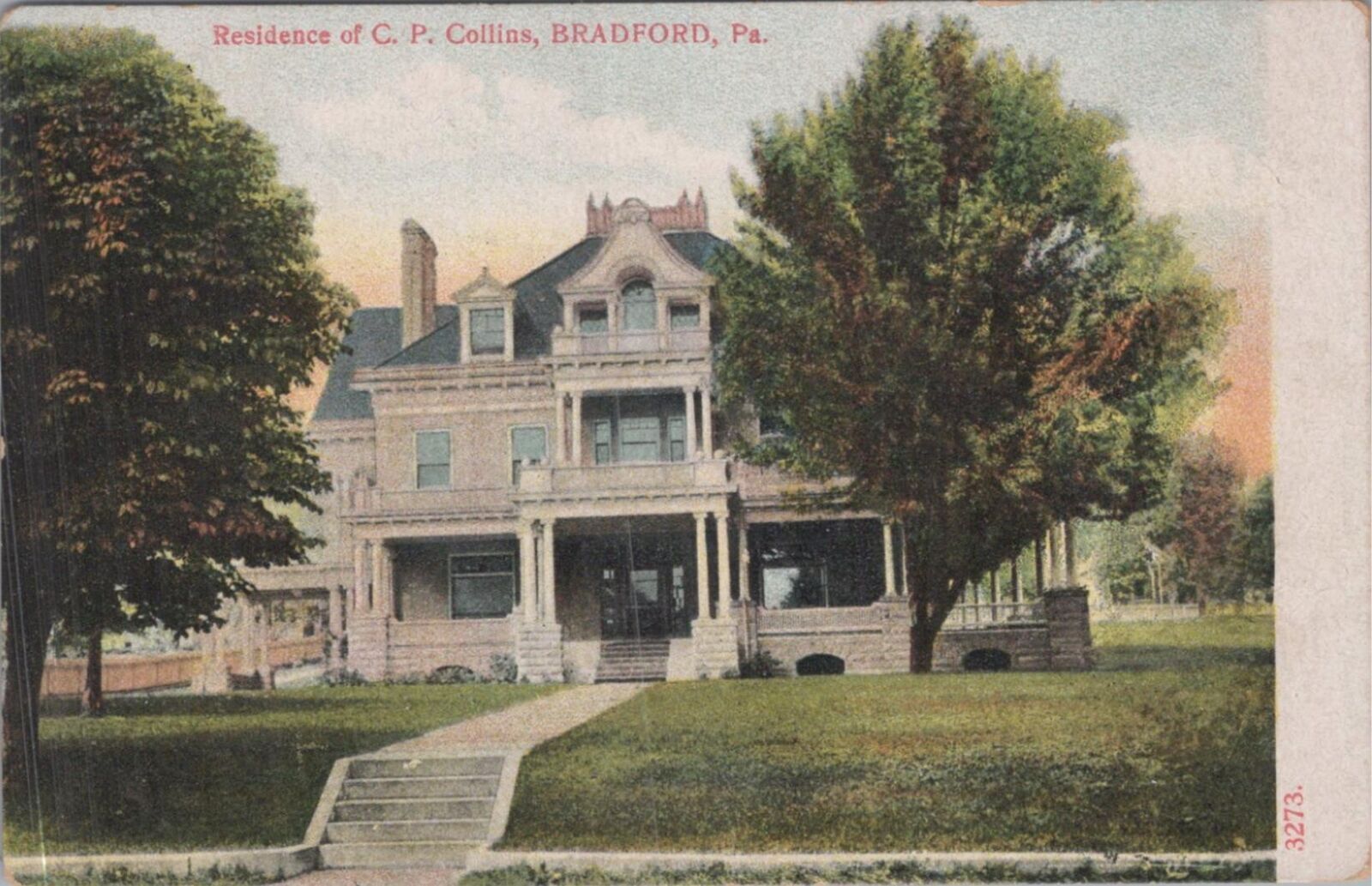 Postcard Residence CP Collins Bradford PA 