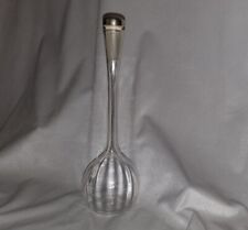 Antique Swirled Clear Glass Barbers Bottle with Gorham Sterling 1805 Stopper picture
