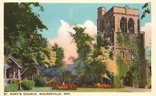 Vintage Postcard St. Mary's Church Parish Building Walkerville Ontario Canada picture