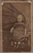 CDV Antique Photo Post Mortem Child Girl Creepy Pose Carte De Visite picture