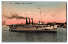 c1910 C.P.R.S.S. Princess Victoria Victoria British Columbia Canada Postcard picture
