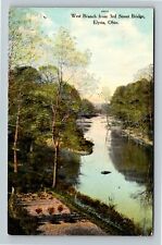 Elyria OH, West Branch From 3rd Street Bridge, Ohio Vintage Postcard picture