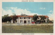 Stratton CO Colorado Collins Hotel Automobile 1920s UNP Vtg Postcard M10 picture