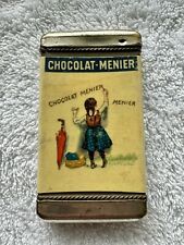 Antique French Chocolat-Menier Celluloid Match Safe Vesta Case picture