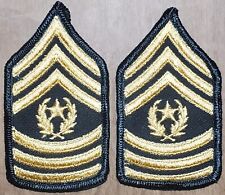 Pair (2) US Army Command Sergeant Major CSM Rank Insignia Patch Dress Greens 3
