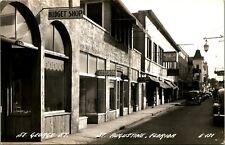 RPPC Saint George Street View Cars Saint St Augustine Florida FL UNP Postcard picture