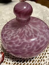 Murano (?) Art Glass Perfume/ Scent Bottle/Pink Marble Effect picture