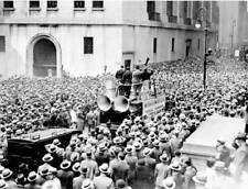 Fiorello LaGuardia campaigns on Wall Street Sign on truck reads Kn .. Old Photo picture