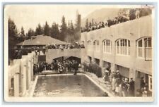 c1920's C.P.R. Swimming Bathing Pool Banff Alberta Canada RPPC Photo Postcard picture