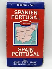 1965 KUMMERLY & FREY SPAIN PORTUGAL MAP Espagne Portugal Spagna Portogallo Carte picture
