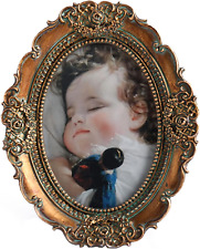 Vintage Picture Frames 2.5X3.5 Oval Frame Wallet Size Picture Frames Small Pictu picture