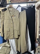 Vintage 1950s US Navy Officers LCDR Khaki Dress Jacket & 2 Pants NAMED picture