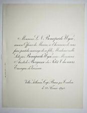 LETIZIA BONAPARTE WYSE Bergasse Petit Thouars SHARE WEDDING Toulon 1895 picture