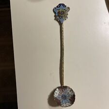SALE, Stunning & Rare enamel handle bronze Spoon picture