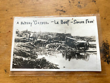 RPPC A BATTERY GASSED LE BOEF SOMME FRONT FRANCE MILITARY REAL PHOTO POSTCARD picture