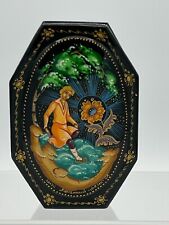 Vintage Russian Lacquer Box Hand Painted from Estate Collection Signed Fairytale picture