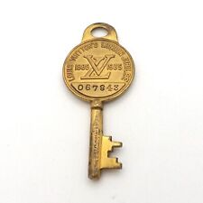 Antique Louis Vuitton London Jubilee Brass Key King George Queen Mary 1935 picture