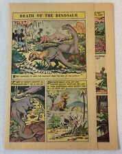 1959 four page cartoon story ~ DEATH OF THE DINOSAUR picture