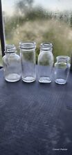 4 Vintage 1940s-60s Small Clear Glass Bottles picture