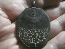 AWESOME BIG SPANISH  - SPAIN . 17 CENTURY - PURGATORY SCENE - VERY RARE MEDAL picture