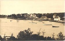 Bird's Eye View of Boats And Houses By The Sea, An Old Photograph Postcard picture