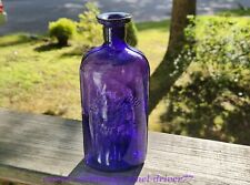 Antique 1890s WYETH & BRO Strap Side Apothecary MEDICINE BOTTLE 7.5