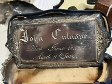 Antique 1899 Died Aged 11 Years Engraved Silverplate Funeral Casket Plaque Plate picture