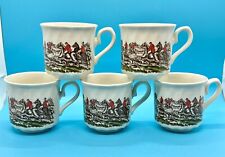 Vintage Lot Of 5 Fox Hunt Tea Cups Georgian Collection – England – EUC picture