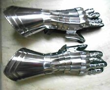 Medieval Pair Of Gauntlets Knight Armor Gloves Bracers Fully Wearable Larp. picture