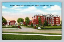 Elyria OH Memorial Hospital Gates Hospital For Crippled Ohio Vintage Postcard picture