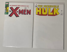 Incredible Hulk #1 & X-Men #1 Blank Facsimile Variant Cover Set Lot Of 2 picture
