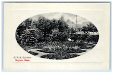 c1910 C.P.R. Gardens Regina Saskatchewean Canada Embossed Antique Postcard picture