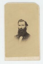 Antique CDV Circa 1860s Handsome Rugged Man With Long Beard West Chester, PA picture