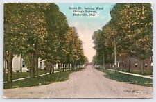 c1910s Hicksville Ohio Smith St. Looking West Vintage Defiance County Postcard picture