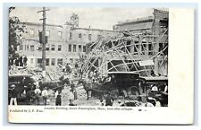 Postcard Amsden Building, South Framingham MA Soon After Collapse c1906 G14 picture