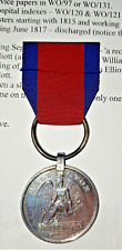 Battle of Waterloo Medal 1815 to Ellott, 15th King's Hussars picture
