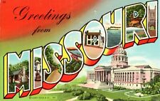 Greetings From MISSOURI LARGE LETTER VINTAGE POSTCARD 1071 picture