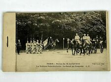 Postcard WW1 French Booklet Military Parade Firefighters French British USA Pols picture