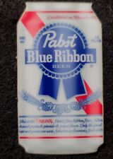 BEER STICKER “PABST BLUE RIBBON” 2“ X 3 1/2“ ORIGINAL VERY THICK & GLOSSY picture