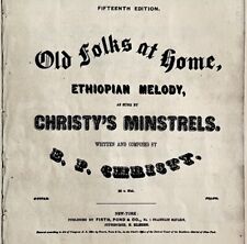 1940 Stephen Foster Ethiopan Melody Print Ephemera Old Folks At Home DWN10A picture