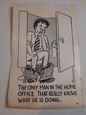 Vintage Postcard Bathroom Humor Blank Back picture