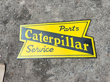 RARE PORCELAIN CATERPILLAR  SERVICE ENAMEL SIGN 36X18 INCHES DOUBLE SIDED picture