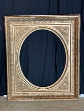 Antique 19th Century Oval Opening Ornate Gold Wood Carved Gilt Gesso Photo Frame picture