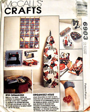 MCCALL'S PATTERN 6903 SEW ORGANIZED SEWING ROOM DECOR MACHINE COVER WALL HANGING picture